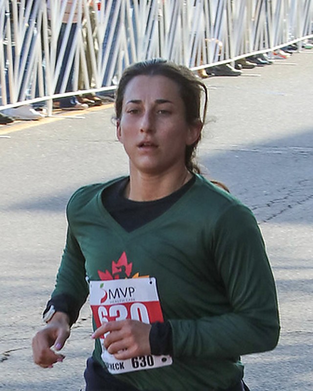 Maia N. running the Stockadeathon in Schenectady, NY